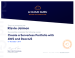 A Cloud Guru - Create a Serverless Portfolio with AWS and ReactJS