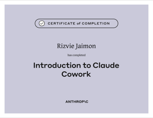 Anthropic - Introduction to Claude Cowork
